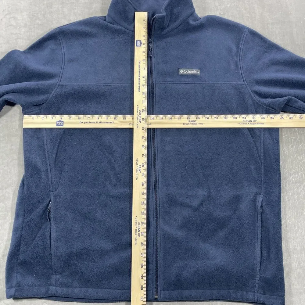 Columbia‎ Men's XXL Blue Green Full Zip Fleece Jacket